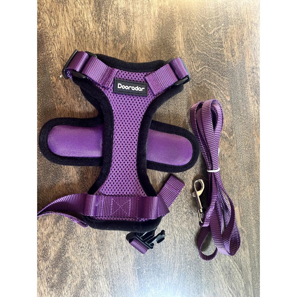 Dooradar XS Pet Harness‎ and leash set , purple NWOT